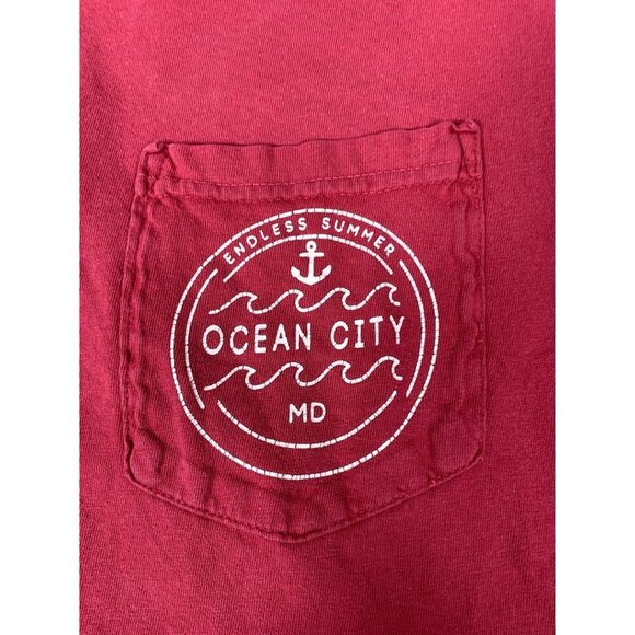 Endless Summer Ocean City Maryland Front Pocket T-Shirt Size Small - Picture 4 of 4